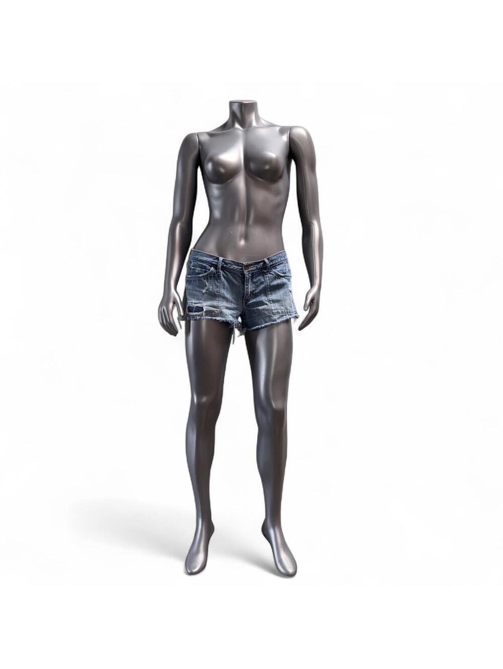 Abercrombie & Fitch Blue Distressed Denim Low Rise Shorts - Y2K Style